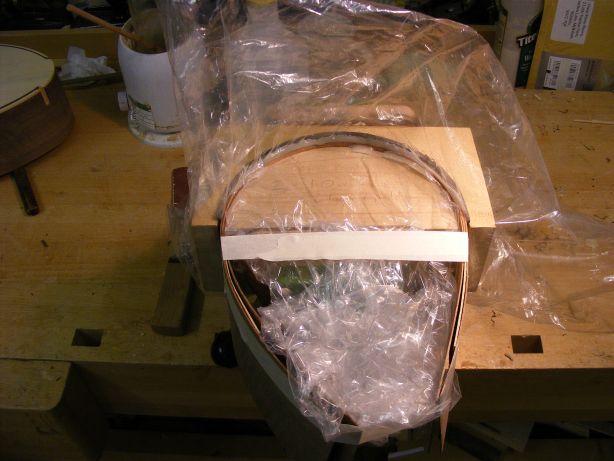 laminating the wheel cover